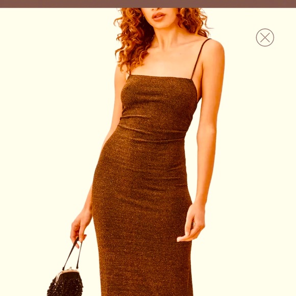 Reformation beautiful gold dress - Picture 1 of 3